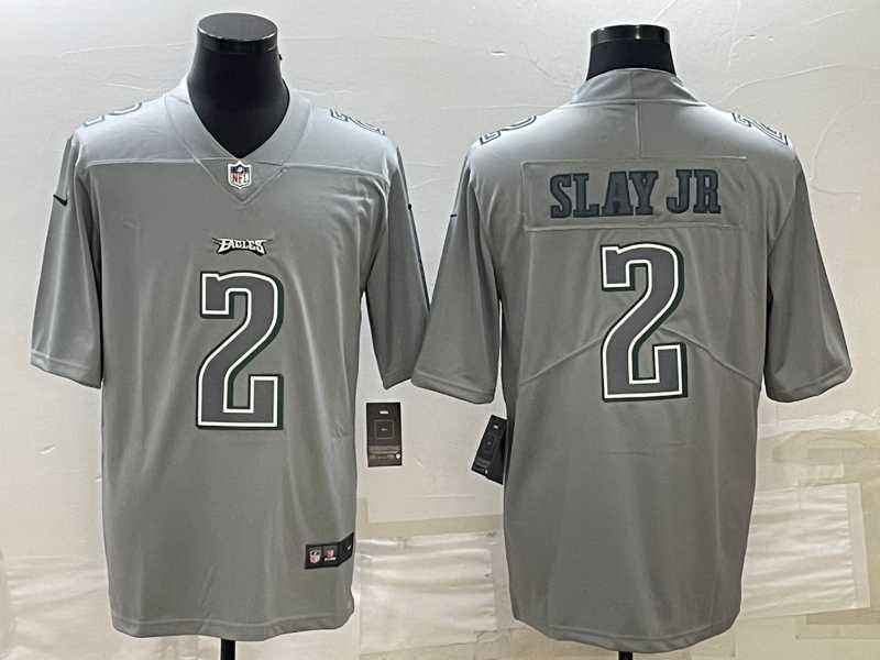 Mens Philadelphia Eagles #2 Darius Slay JR Gray Atmosphere Fashion Stitched Jersey